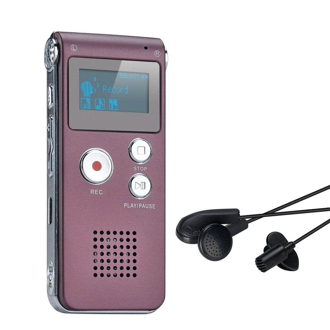 Digitales Diktiergerät,COVVY 8GB Audio Aufnahmegerät,Digitaler Voice Recorder mit Spracherkennung fü