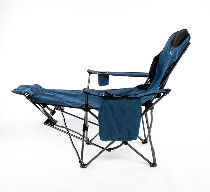 Faltbarer Camping Stuhl/Relax Liegesessel Bonnie Q” (Blau), Blau