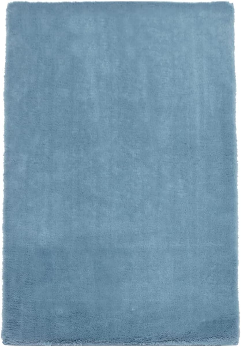 carpet city Badteppich Blau - 40x60 cm Einfarbig - Badematte rutschfest, waschbar, weich, saugfähig,