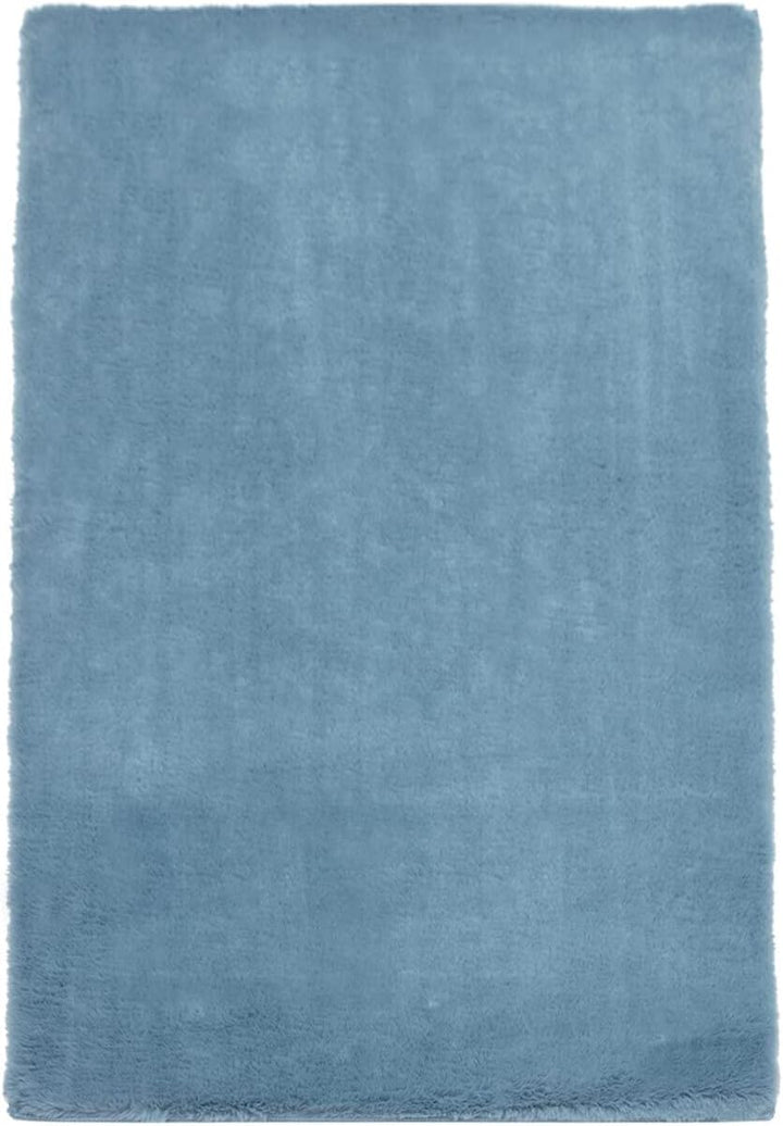 carpet city Badteppich Blau - 40x60 cm Einfarbig - Badematte rutschfest, waschbar, weich, saugfähig,