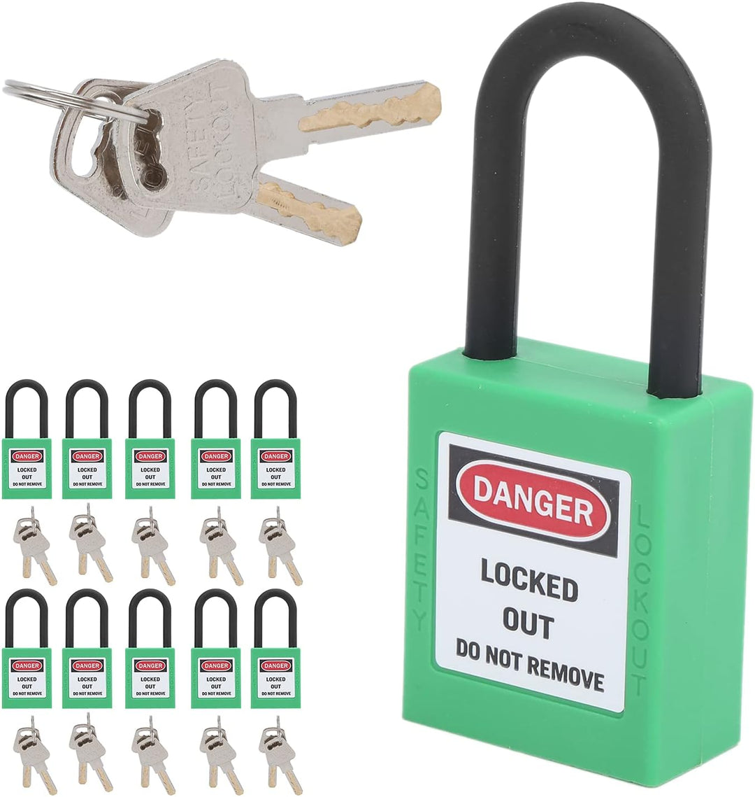 Lockout Tagout Schlösser 10Set Sicherheitsvorhängeschloss 2 Schlüssel Pro Schloss Technische Isolier