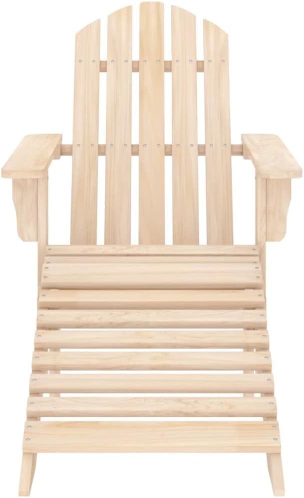 vidaXL Tannenholz Massiv Adirondack Gartenstuhl mit Fussstütze Liegestuhl Deckchair Gartenliege Gart