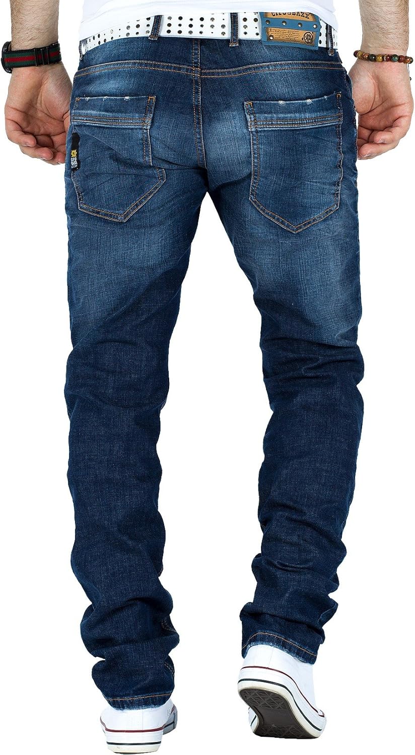 Cipo & Baxx Herren Jeans – Stilvolle Regular-Fit Denim mit Kontrastnähten | 5-Pocket-Design & Stone-