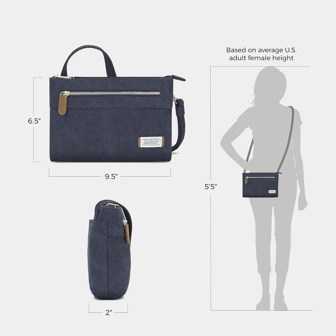 Travelon Damen Anti-Theft Heritage Small Crossbody Umhängetasche Indigo, Indigo/Mandala-traum