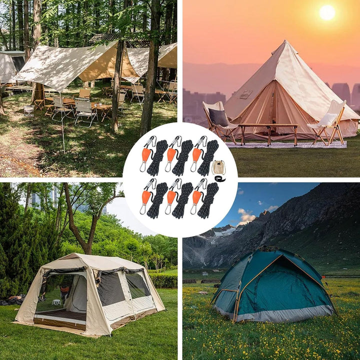 Ratschen-Zurrgurte, Seil-Ratschen-Zurrgurte - Reflektierende Camping-Ratschenschnur, Zeltschnur | Ve