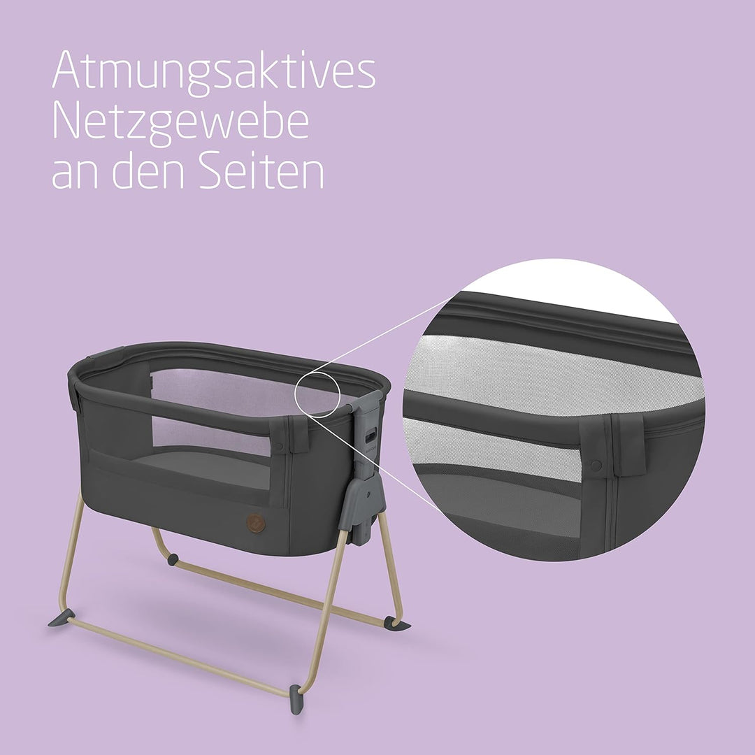 Maxi-Cosi Tori 2-in-1-Beistellbett, Krippe, 0 bis ca. 6 Monate, 0–9 kg, kompakt zusammenklappbar, le