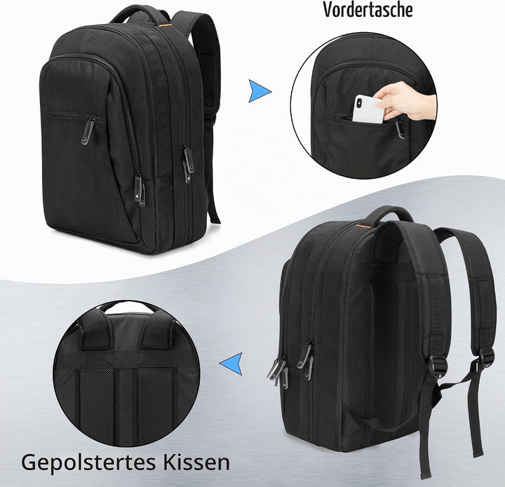samdew 3 lagiger Koch Rucksack mit Messer Tasche, Koch Messer Set Tasche Rucksack mit 12 + 23 Slots