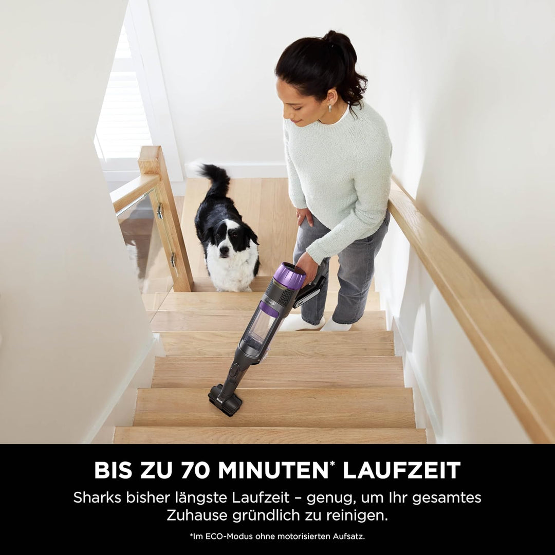 Shark PowerDetect Akku-Staubsauger, bis 70 Min., kabellos, für Tierhaare, Allergiker, Teppich und Ha