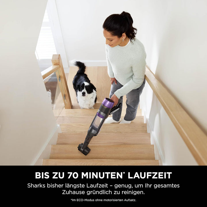 Shark PowerDetect Akku-Staubsauger, bis 70 Min., kabellos, für Tierhaare, Allergiker, Teppich und Ha