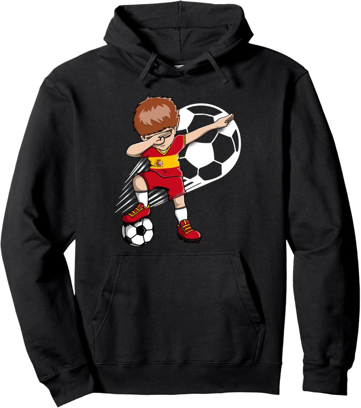 Dabbing Fussballtrikot für Jungen, Spanien Pullover Hoodie