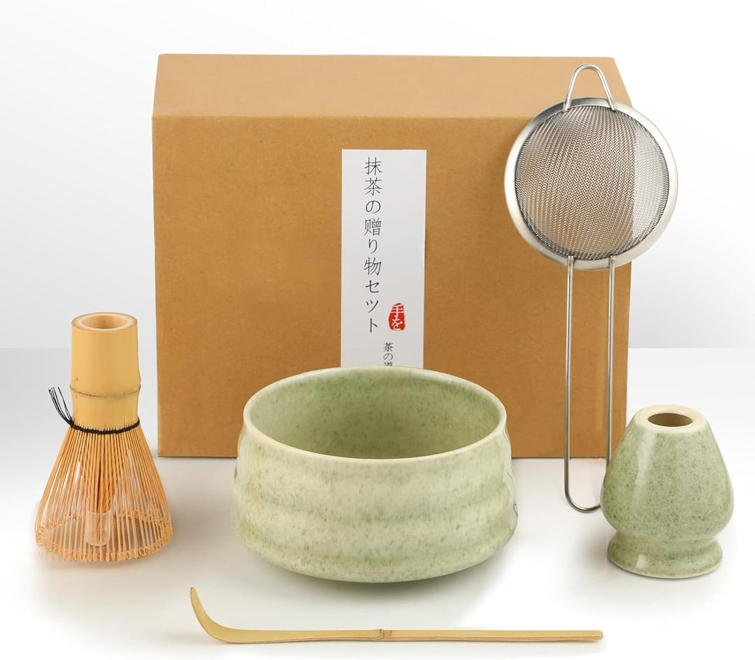 Matcha Set - Matcha Tea Set 5 Piece Matcha Besen Set - Matcha Set für Einsteiger - Stylisches Matcha