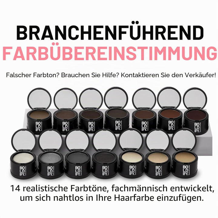 BOLDIFY Ansatzpuder 4g - Haar Concealer zur Haarverdichtung für Frauen und Männer, Grauabdeckung für