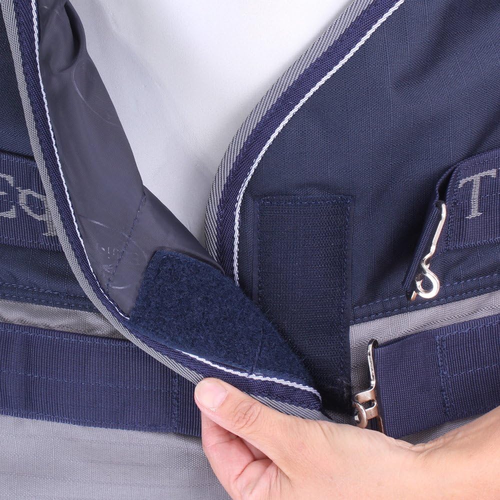 Equi-Theme/Equit'M Tyrex 600 D Pferdedecke 6 ft/3-Inch/190 cm marineblau/grau, 6 ft/3-Inch/190 cm ma