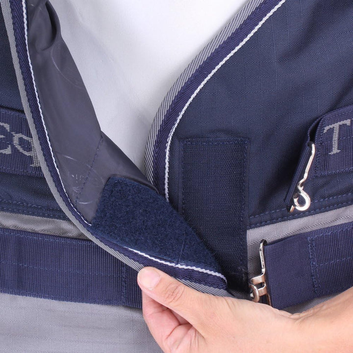 Equit'M Unisex Turnout Teppich Tyrex 600 D 168 cm 6 ft/6-Inch/198 cm marineblau/grau, 6 ft/6-Inch/19