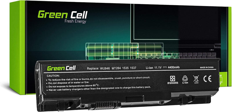 Green Cell Standard Serie WU946 Laptop Akku für Dell Studio 15 1535 1536 1537 1555 1557 1558 (6 Zell