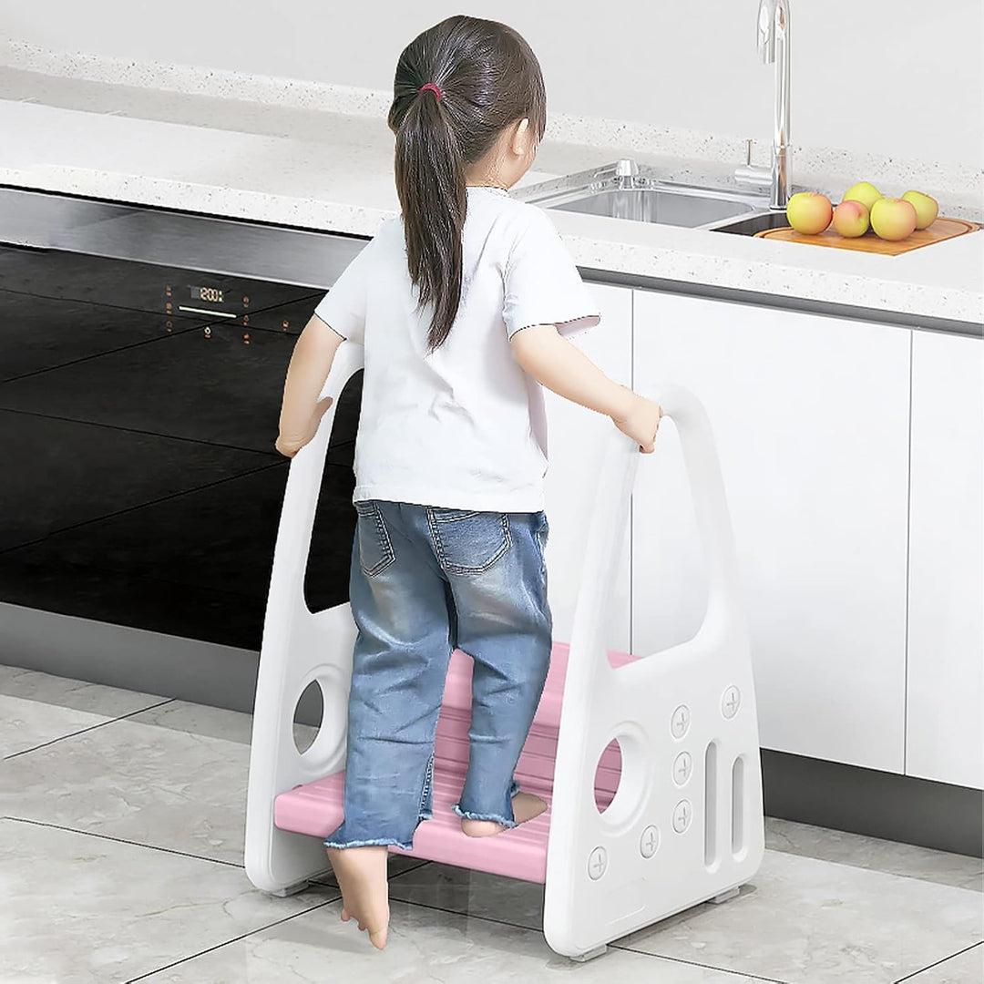 YRHome Kinder Tritthocker Trittschemel 2 stufiger Lernturm Kinderschemel Kleinkind Trittstufe Tritth