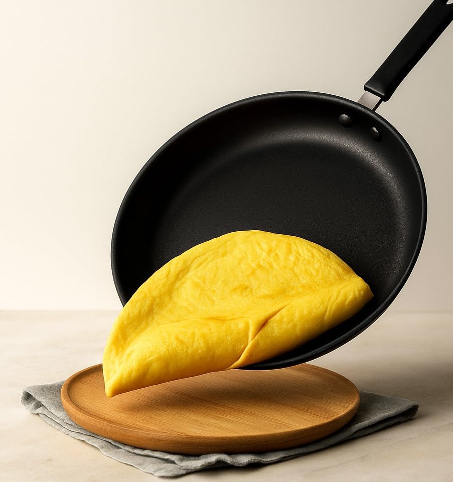 MGE - Omelette-Pfanne für Induktion und Vitro - Aluminium - Ø 24 cm - Schwarz