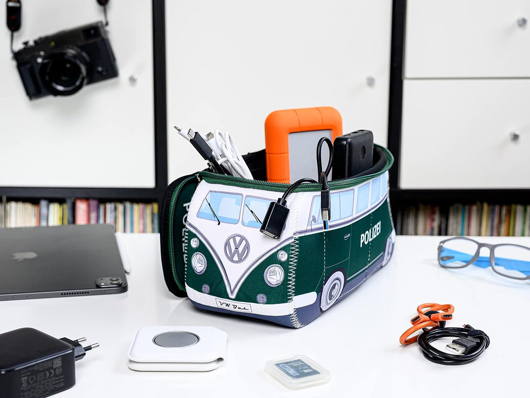 BRISA VW Collection - T1 Bulli Bus Kulturbeutel Kosmetiktasche | Volkswagen Universaltasche Waschbeu