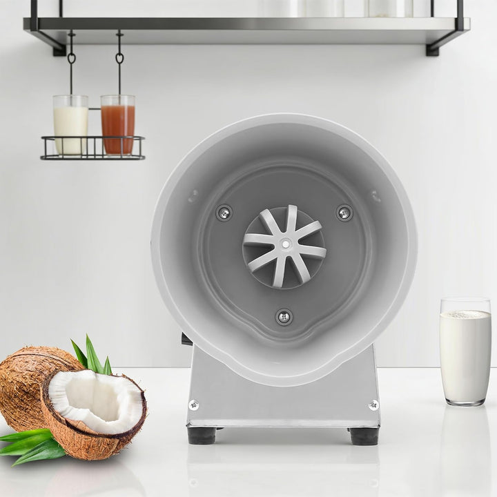Elektrische Kokosnuss-Reibemaschine, 150W Kokosnussreibe mit einstellbaren Geschwindigkeiten und rut