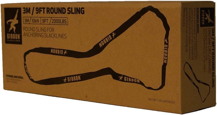 Gibbon Slacklines Bandschlinge Bandschlinge 3 Meter/9ft, schwarz, keine, 13352