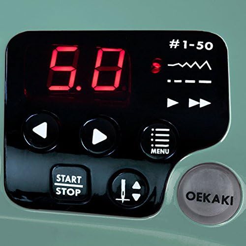 Toyota Oekaki50G Kreativ Freiarm Nähmaschine Oekaki mit 50 Programmen und Freihandstickfunktion, grü
