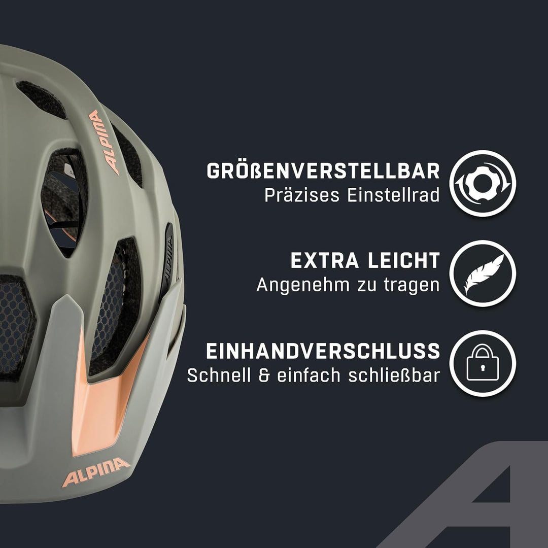 ALPINA CARAPAX 2.0 - Leichter, Stabiler & Komfortabler Fahrradhelm Mit Fliegennetz & Antibakterielle