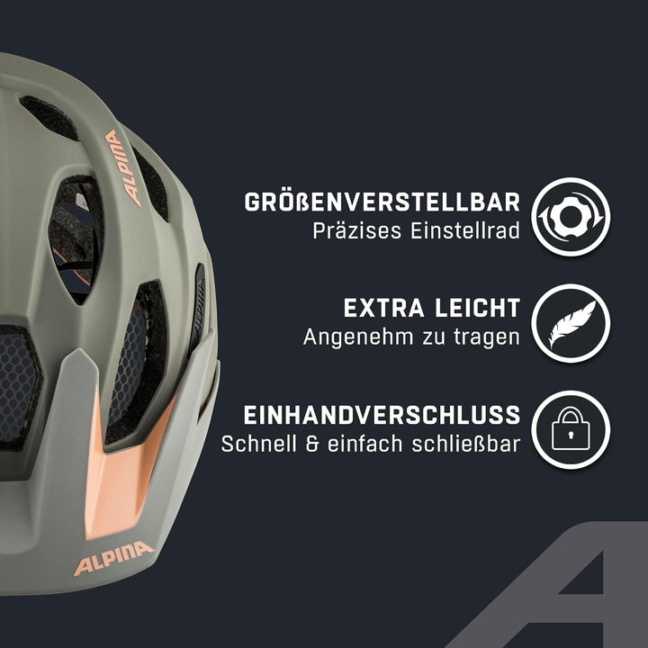 ALPINA CARAPAX 2.0 - Leichter, Stabiler & Komfortabler Fahrradhelm Mit Fliegennetz & Antibakterielle