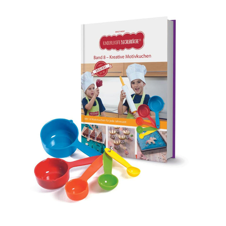 Kinderleichte Becherküche: Kreative Motivkuchen (Band 8): Backset mit 5 farbigen Messbechern, kinder