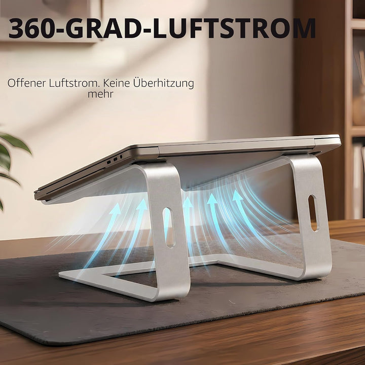 Orionstar Laptop Ständer, Ergonomischer Laptop Stand für Schreibtisch, Aluminium Laptop Halterung mi