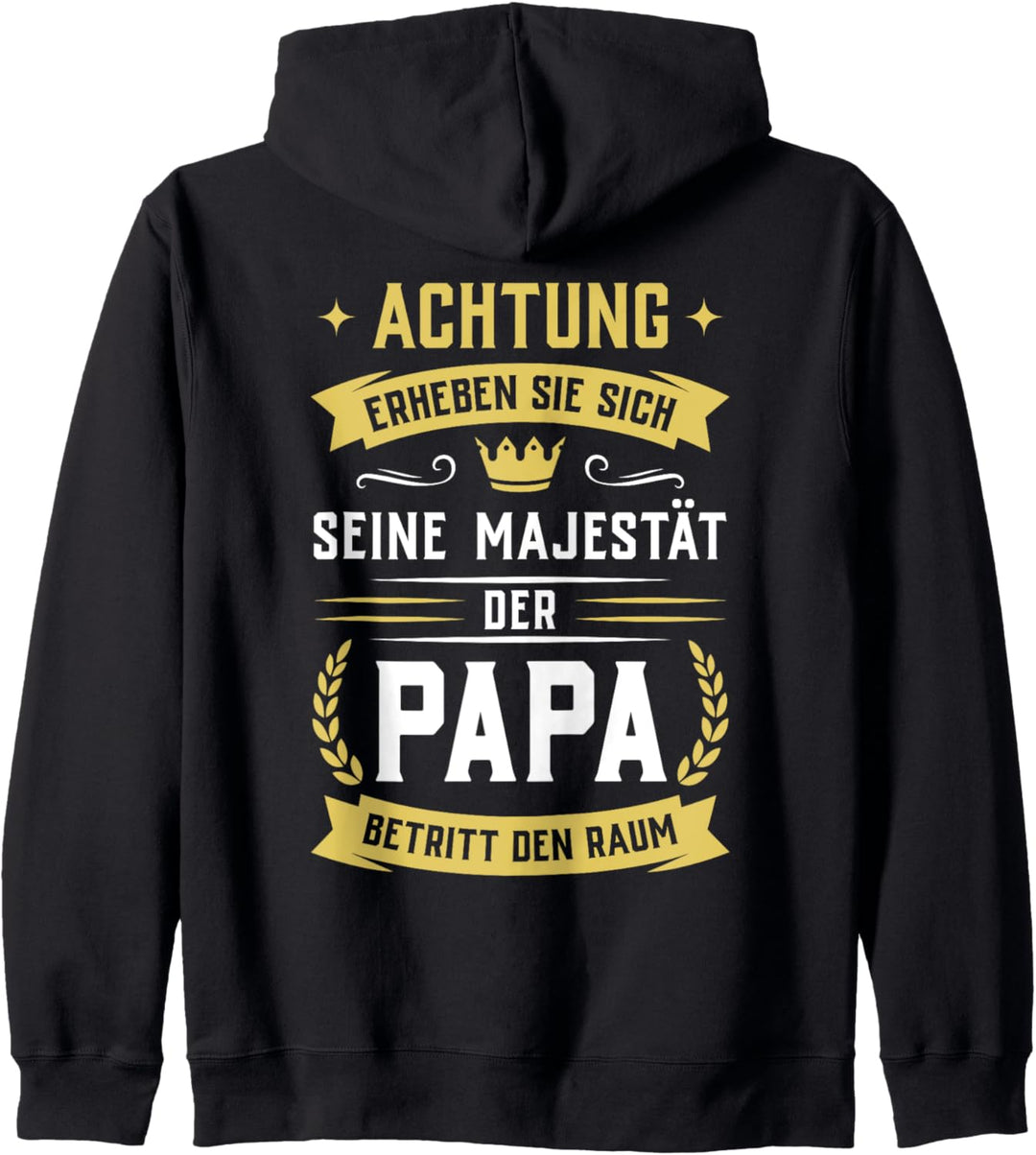 Erheben sie sich Seine Majestät der Papa betritt den Raum Kapuzenjacke