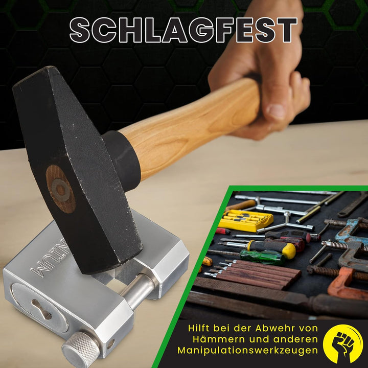 BRX66 Gepanzertes] Hochsicherheits-Container-Vorhängeschloss - [Hochbelastbar] - [Anti-Bohrer-Zylind