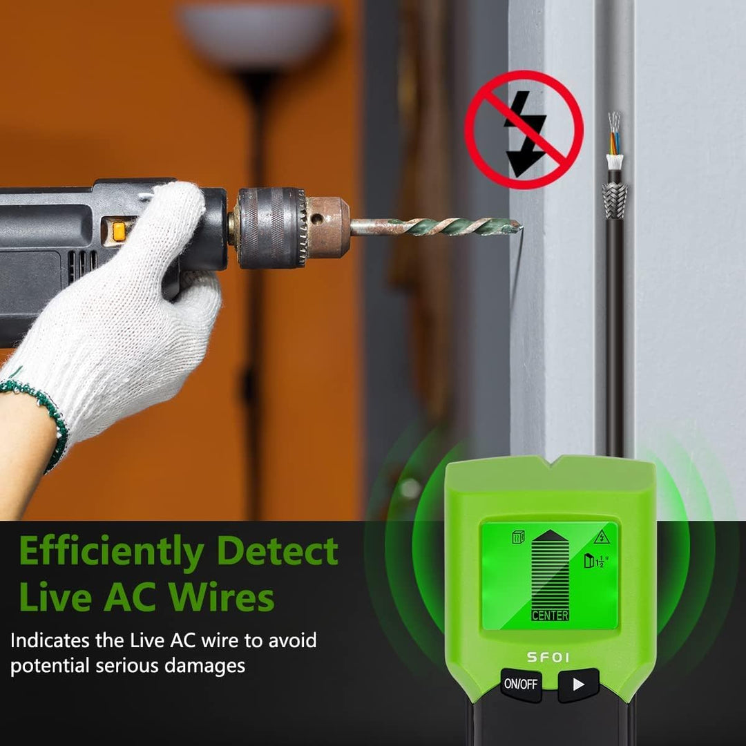 Huepar Balkensucher 5 in 1 Multifunktion-Elektronik-Sensor-Wandscanner mit LCD-Display, Balkensucher