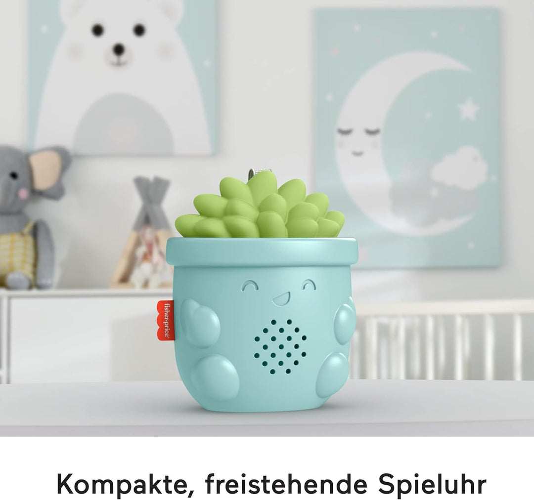 Fisher-Price GRV07 - Beruhigende Pflanzenspieluhr für unterwegs, Tragbarer Klangerzeuger, Babyspielz