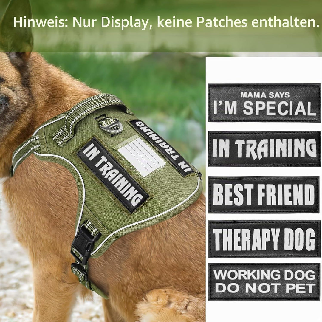 HEELE Hundegeschirr, Metall Taktisches Geschirr, Taktische Hundeweste, Service Hundegeschirr, MOLLE