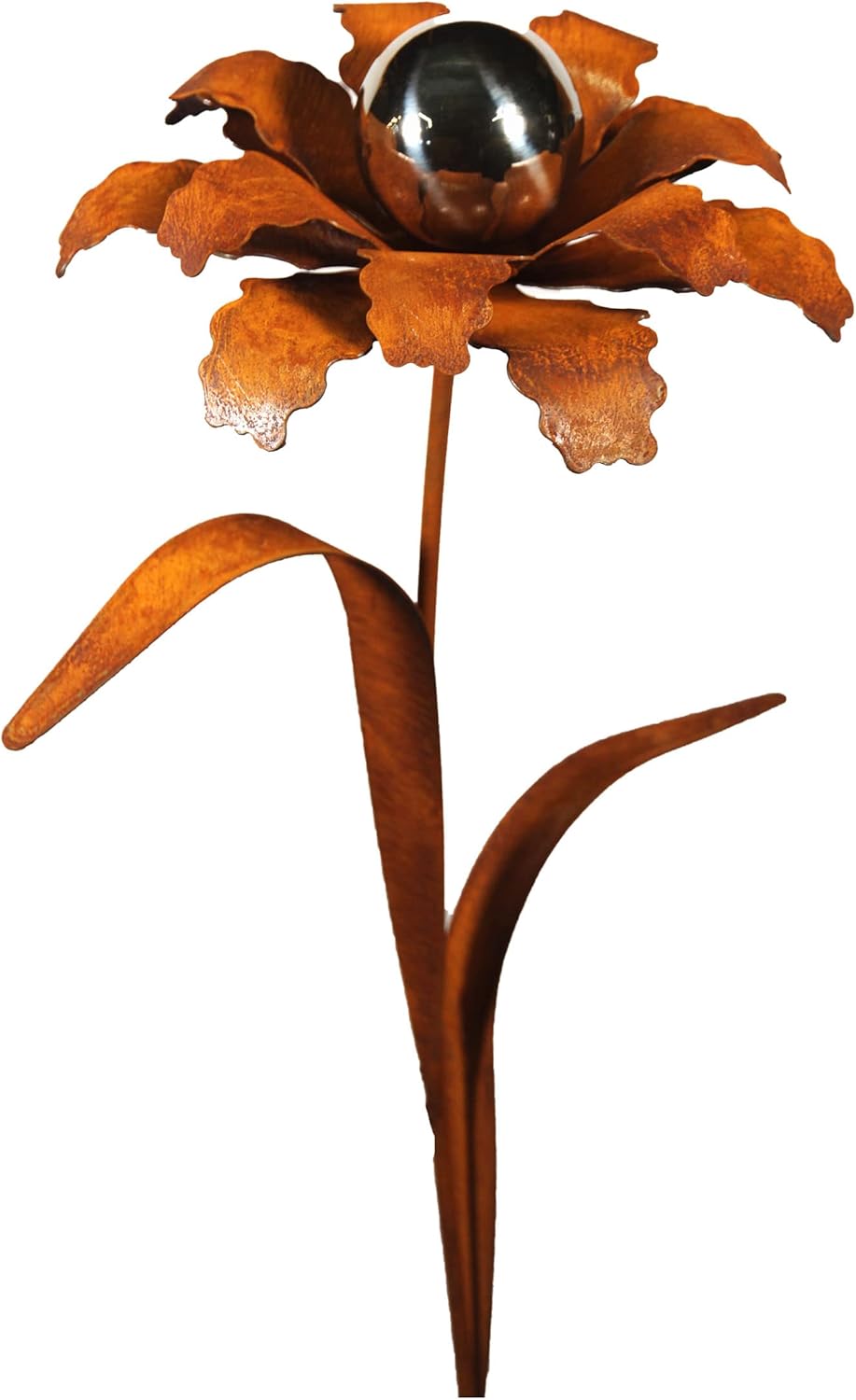 Bornhöft Gartenstecker Blume Metall Gartendeko Rost Edelrost rostiger Beetstecker 110cm Deko Rostfig
