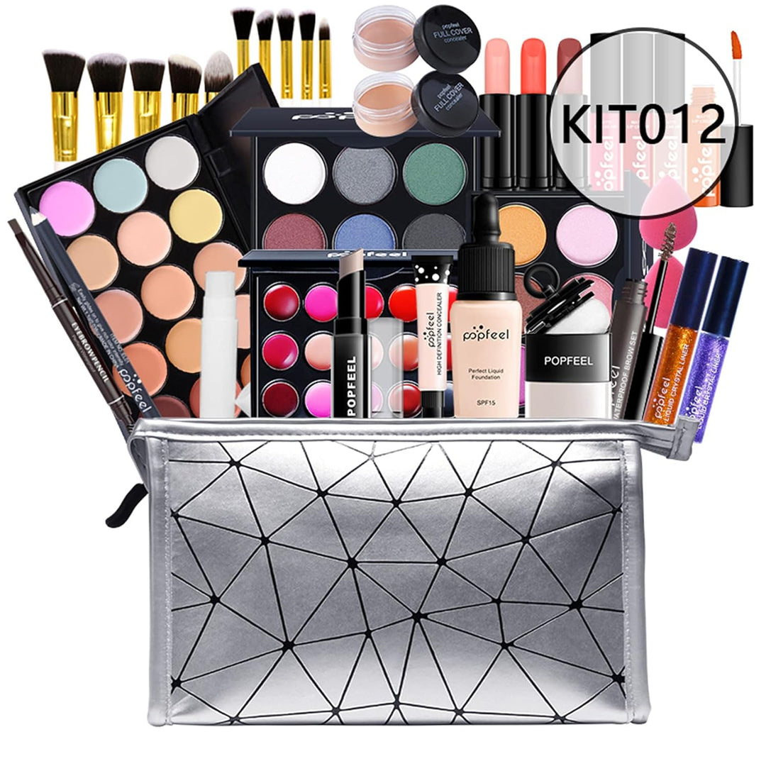 CHSEEA 7 Stück Schmink Geschenkset Mit Box Make-Up Set Kosmetik Makeup Paletten Schminkkoffer Enthäl