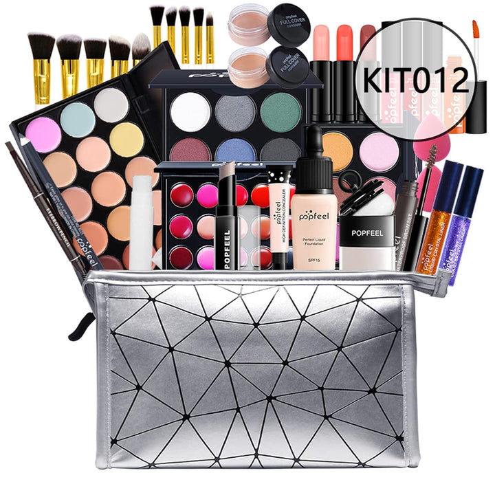 CHSEEA 7 Stück Schmink Geschenkset Mit Box Make-Up Set Kosmetik Makeup Paletten Schminkkoffer Enthäl