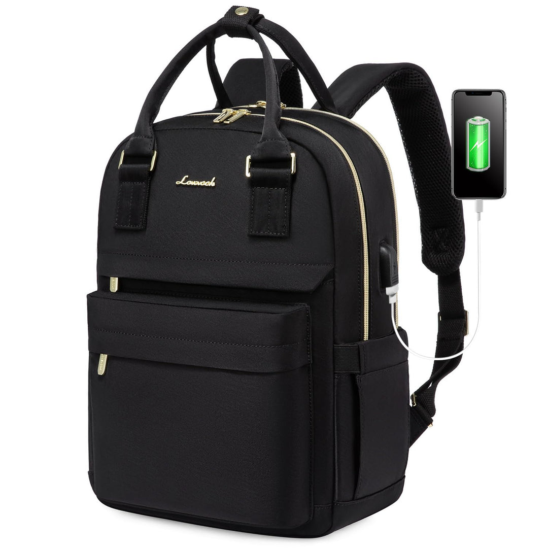 LOVEVOOK Rucksack Damen Klein, 14 Zoll Laptop Rucksack mit Laptopfach, Kleiner Wasserdicht Daypack E