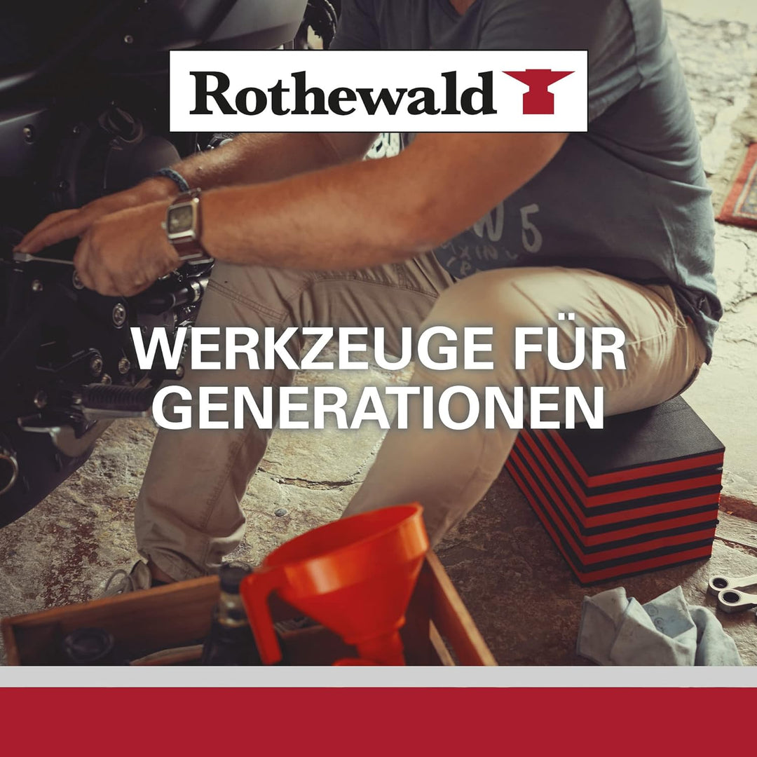 Rothewald Mini-Ratschensatz, Metrisch, 26 Teile, Motorrad-Bordwerkzeug, Ratschen- & Bit-Set, Ideal f