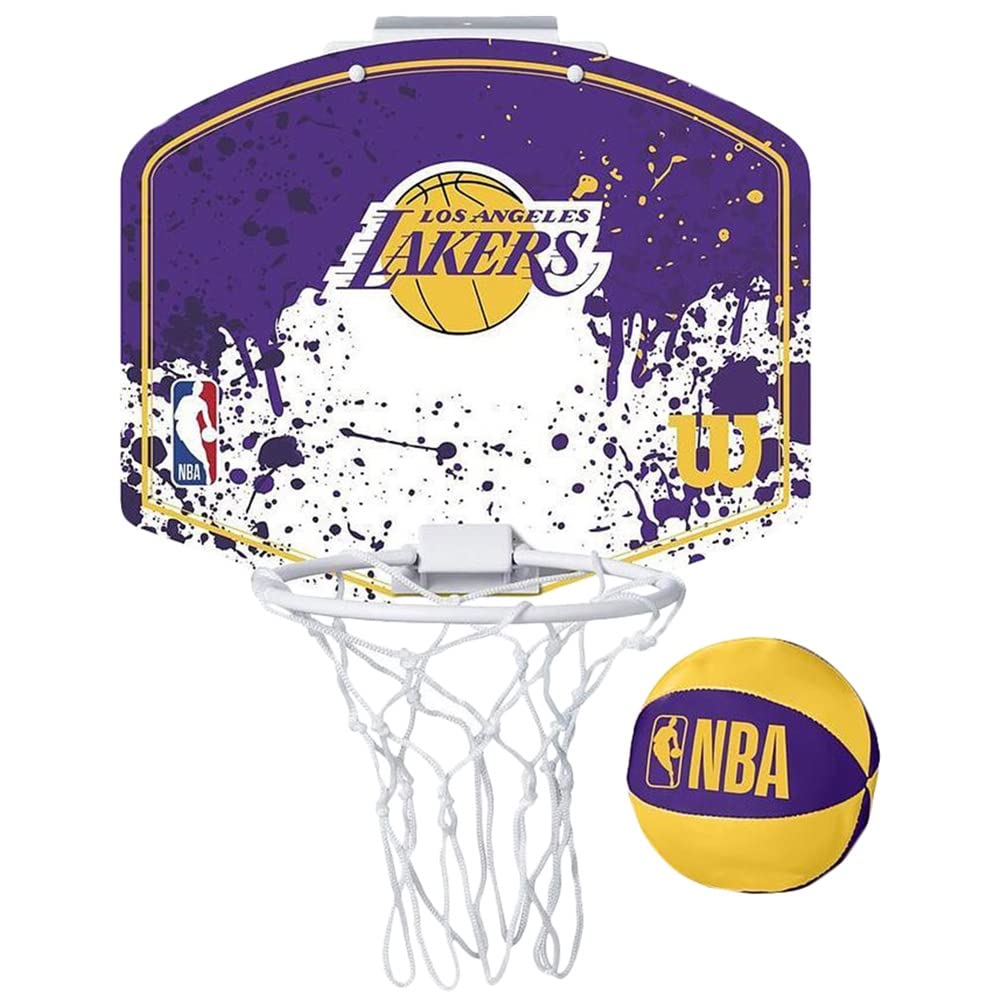 Wilson Unisex-Adult NBA Team Mini Hoop Basketball Einheitsgrösse Los Angeles Lakers, Einheitsgrösse