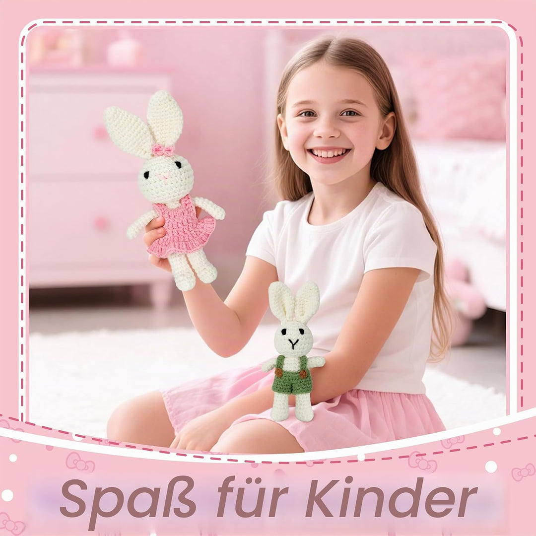Grosse Schwester Geschenk, Handgemachte gehäkelte Kaninchen für Mädchen, Perfektes Geschwistergesche