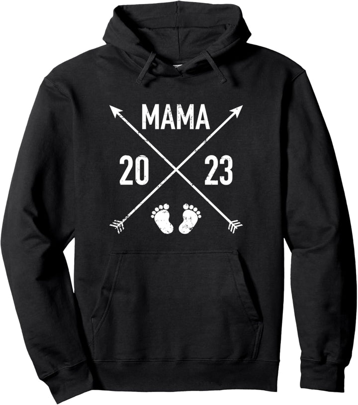 Mama 2023 Hipster werdende Mutter Pullover Hoodie