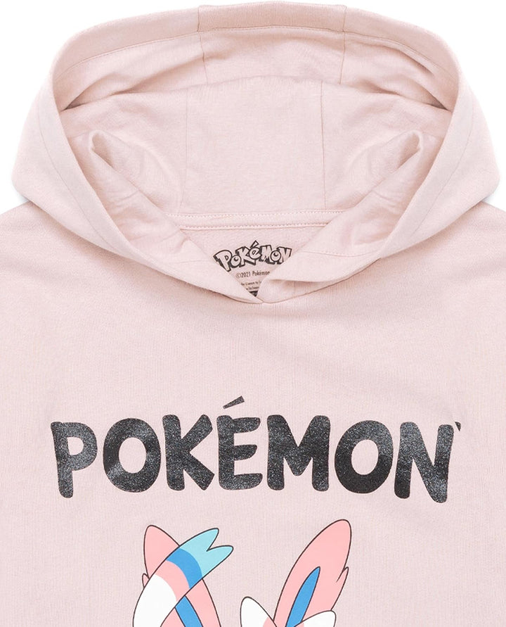 Pokemon Hoodie Girls Kids Game Gifts Sylveon Lilac Jumper Pullover, 5-6 Jahre