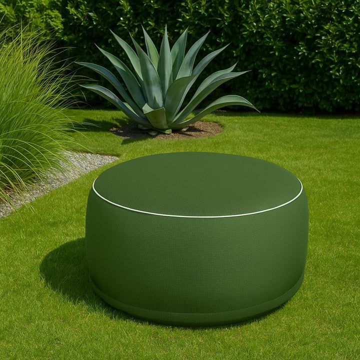 Brandsseller Outdoor Sitzhocker aufblasbar – Pouf Ø 55 x 25 cm – wasserabweisender Sitzsack für Gart