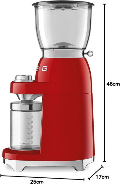 Smeg CGF01RDEU Kaffeemühle rot one size Rot, one size Rot