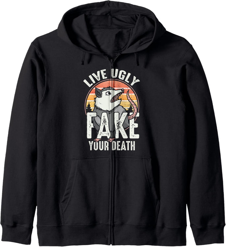 Funny Opossum Live Ugly Fake Your Death Possum Kapuzenjacke