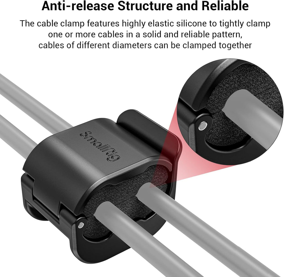 SMALLRIG Camera Cable Clamp Kamerakabelklemme für SDI/Mikrofonkabel, DSLR Kamera, 2mm - 6 mm Kabel (