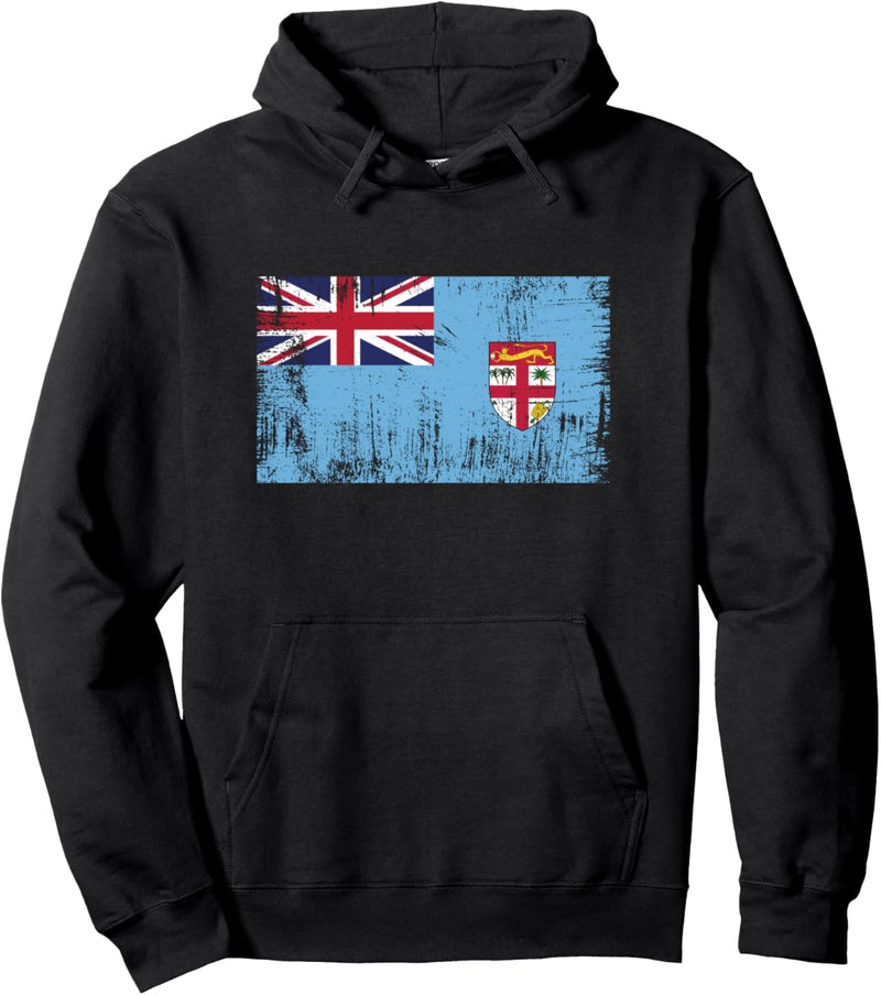 Fidschi Fahne Fiji Flagge Geschenk Fussball-Fan Sport Pullover Hoodie