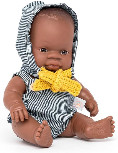 Miniland 31123 - Baby (afrikanischer Junge) 21 cm AFRIKANISCHER JUNGE21cm, AFRIKANISCHER JUNGE21cm