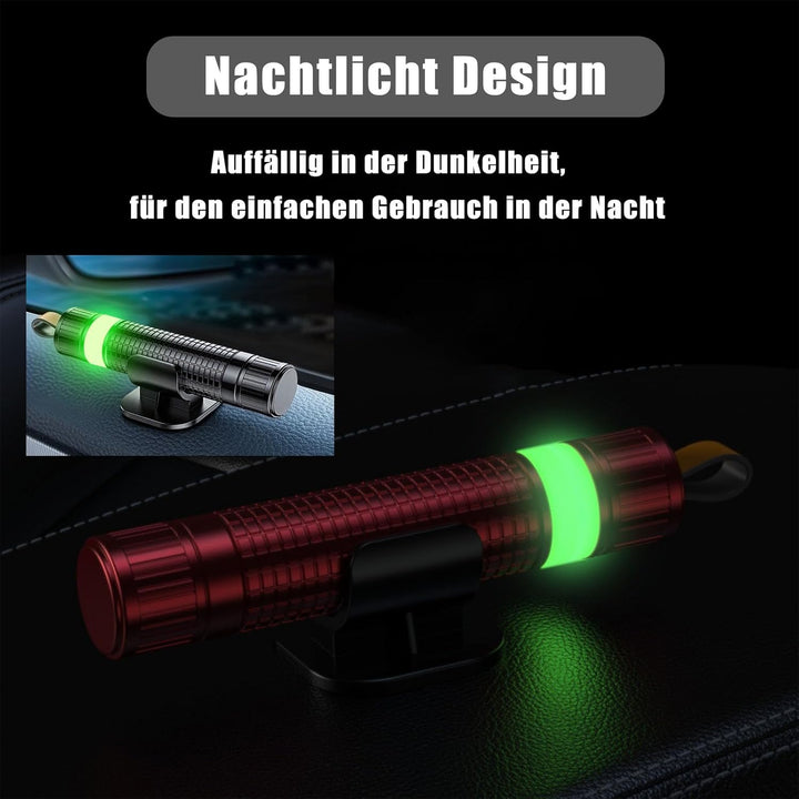 Nothammer Auto mit Gurtschneider, 2 in 1 Gurtschneider Notfallhammer 2 Stück Sicherheitshammer Glasb